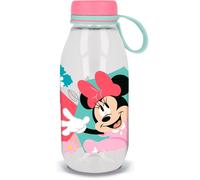 Tataway Bouteille transparente Disney Ecozen pour fille en tritan Minnie 460 ml avec bouchon et poignée en silicone