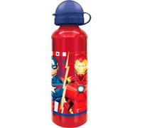 Tataway Flacon Marvel Avengers 530 ml en aluminium rouge pour enfants avec bec verseur et bouchon de sécurité
