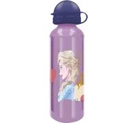 Tataway Bouteille Disney Frozen Elsa et Anna 530 ml en aluminium lilas pour fille avec bec verseur et bouchon de sécurité