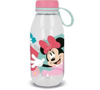 Tataway Bouteille transparente Disney Ecozen pour fille en tritan Minnie 460 ml avec bouchon et poignée en silicone