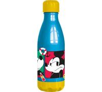Tataway Flacon en plastique bleu Disney Mickey Mouse 560 ml pour enfants avec bouchon à vis