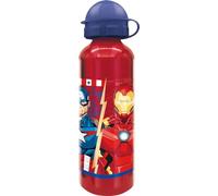 Tataway Flacon Marvel Avengers 530 ml en aluminium rouge pour enfants avec bec verseur et bouchon de sécurité
