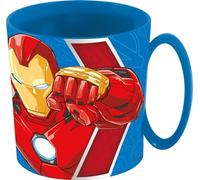 Tataway Gobelet en plastique pour enfants Marvel Avengers Iron Man Captain America 350 ml, résistant au micro-ondes