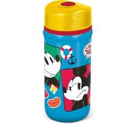 TataWay in viaggio si cresce Disney Gourde bleue et jaune en plastique pour enfants Mickey Mouse Mickey Mouse 390 ml avec fermeture anti-goutte