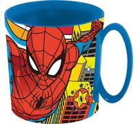 Tataway in viaggio si cresce Marvel Tasse bleue pour enfants en plastique Spiderman Homme Araignée 350 ml Passe au micro-ondes
