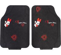 TataWay - Tapis de Voiture Minnie Mouse | Universels en PVC | Décoration Voiture Disney | P 44 x 65 cm, Noir, Polychlorure de Vinyle (PVC)