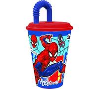 Tataway Verre 430 ml avec paille Spiderman Mob Rules : durable, confortable et décoré avec le mythique Spider-Man, idéal à tout moment de la journée dans le plus pur style Marvel