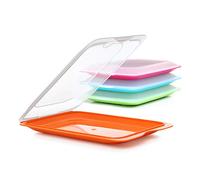 TATAY 1180001 - Charcuterie Conteneur FRESH Système, Il Comprend Quatre Unités de Couleurs Bleu, Orange, Vert et Rose, Mesures 17 x 3.2 x 25.2 cm