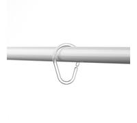 TATAY 12 Duschvorhangringe 3 cm Durchmesser Transparent, 5 Jahre Garantie