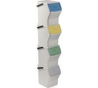 Tatay 20l Bac de recyclage empilable 4 unités Transparent Transparent One Size