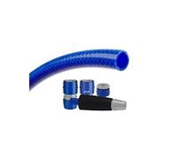 TATAY Kit tuyau d'arrosage Blue Line 20 mèters Ø5/8" 15mm, de 3 couches, Made in Espagne,Résistance 28 bar y -20°/60°, Tressé, sans cadmium ni plomb, sans BPA, anti-UV, Couleur Bleu