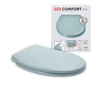 TATAY Abattant WC Duroplast Universel à Descente Amortie | Démontage Rapide pour Nettoyage Facile | Haute Résistance et Antibactérien | Montage Rapide et Simple | Ovale - Modèle Comfort - Cloud Blue