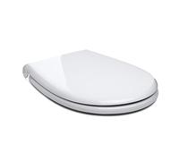TATAY Abattant WC Universel Compatible Modèle Victoria | Descente Amortie | Retrait Facile pour Nettoyage Profond | Antibactérien | Fabriqué en Espagne | Forme Ovale - Modèle Flat - Blanc