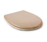 TATAY Abattant WC Universel Compatible Modèle Victoria | Thermoplastique | Installation Facile, Fixation Universelle | Finition Brillante | Fabriqué en Espagne | Forme Ovale - Modèle Olympia - Beige