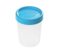 TATAY Boite Alimentaire Plastique 0,4L Twist | Couvercle à Vis | Boite Conservation Alimentaire | Micro-ondes, Lave-vaisselle, Frigo, Congélateur | Sans BPA | 8,5x8,5x11,1 cm, Bleu