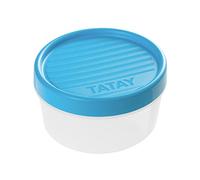 TATAY Boite Alimentaire Plastique 0,5L Twist | Couvercle à Vis | Boite Conservation Alimentaire | Micro-ondes, Lave-vaisselle, Frigo, Congélateur | Sans BPA | 12x12x6,6 cm, Bleu