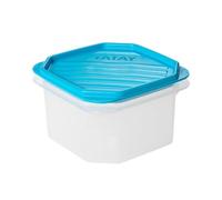 TATAY Boite Alimentaire Plastique 0,6L Top Flex | Couvercle à Pression | Boite Conservation Alimentaire | Micro-ondes, Lave-vaisselle, Frigo, Congélateur | Sans BPA | 12x12x7,5 cm, Bleu