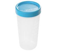 TATAY Boite Alimentaire Plastique 0,6L Twist | Couvercle à Vis | Boite Conservation Alimentaire | Micro-ondes, Lave-vaisselle, Frigo, Congélateur | Sans BPA | 8,5x8,5x16,5 cm, Bleu