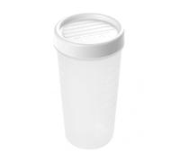 TATAY Boite Alimentaire Plastique 0,6L Twist | Couvercle à Vis | Boite Conservation Alimentaire | Micro-ondes, Lave-vaisselle, Frigo, Congélateur | Sans BPA | 8,5x8,5x16,5 cm, Blanc