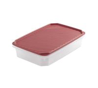 TATAY Boîte Alimentaire Plastique 2,1 L Top Flex, 28,5 x 18,5 x 6 cm | TATAY Boîte Alimentaire Plastique 2,1 L | Couvercle à Pression | sans BPA | 28,5 x 18,5 x 6 cm | Finition de Couleur, Rouge