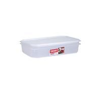 TATAY Boîte Alimentaire Plastique 2,1 L Top Flex, 28,5 x 18,5 x 6 cm | TATAY Boîte Alimentaire Plastique 2,1 L | Couvercle à Pression | sans BPA | 28,5 x 18,5 x 6 cm | Finition de Couleur, Blanc