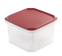 TATAY Boite Alimentaire Plastique 2,9L Top Flex | Couvercle à Pression | Boite Conservation Alimentaire | Micro-ondes, Lave-vaisselle, Frigo, Congélateur | Sans BPA | 18,5x18,5x12,2 cm, Rouge