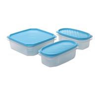TATAY Boîte Alimentaire Plastique Top Flex, Couvercle à Pression, sans BPA | TATAY Boîte Alimentaire Plastique Top Flex | Set 3: 1 x 1,3 L + 2 x 0,5 L | sans BPA | Usage Cuisine | Usage Quotidien, Bleu