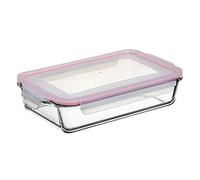 TATAY Boîte Alimentaire Verre 2,2 L Cook & Eat, 19,4 x 31,9 x 7,4 cm | TATAY Boîte Alimentaire Verre 2,2 L | Verre Borosilicate | Micro-ondes, Four, Frigo | sans BPA | 19,4 x 31,9 x 7,4 cm, Rouge