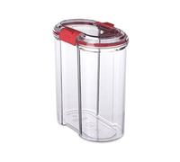 TATAY Boite de Rangement Cuisine 1,5 L | Bocal Cuisine Transparent | Fermeture Hermétique | Empilable | Plastique Sans BPA | Compatible Lave-Vaisselle | 9 x 15,5 x 18 cm, Rouge