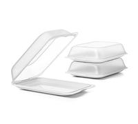 TATAY Boîtes a Charcuterie Fresh | Ensemble de 3 Maxi | Boite a Jambon Conservation Frigo, Empilable | Passe au Congelateur, Micro-ondes et Lave-vaisselles | Sans BPA, 17x6,2x25,2 cm, Couleur Blanc
