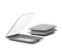 TATAY Boîtes a Charcuterie Fresh | Ensemble de 3 Standard | Boite Jambon Conservation Frigo, Empilable | Passe au Congélateur, Micro-ondes et Lave-vaisselles | Sans BPA, 17x3,2x25,2cm, Couleur Gris