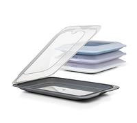 TATAY Boîtes a Charcuterie Fresh | Ensemble de 4 Standard | Boite Jambon Conservation Frigo, Empilable | Passe au Congélateur, Micro-ondes et Lave-vaisselles | Sans BPA, 17x3,2x25,2cm, Couleurs Pastel