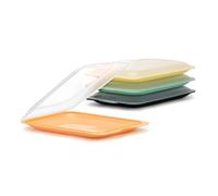 TATAY Boîtes à Charcuterie Fresh, sans BPA, Dimensions 17 x 3,2 x 25,2cm | TATAY Boîtes Charcuterie Fresh | Ensemble 4 Standard | Design Empilable | Compatible Congélateur | sans BPA, Couleurs Pastel