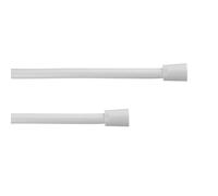 TATAY Boucle de tuyau de douche argentée, 2M, PVC Flexo, anti-torsion, torsion 360°, anti-rayures, filetage universel G 1/2", blanc