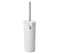 TATAY Brosse Toilettes WC | Design Compact et Fonctionnel | Balayette WC sans BPA | Fabriquée en Espagne | 9,5 x 9,5 x 39,5 cm - Collection Baobab - Blanc