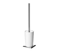 TATAY Brosse Toilettes WC | INOX et Zamak | Design Minimaliste Moderne | Balayette WC 100% INOX | 8,5 x 8,5 x 37,5 cm - Collection Ronda - Blanc