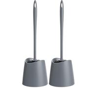 TATAY Brosse Toilettes WC | Matériaux Résistants | Design Moderne | Brosse Fixe et Durable pour Hygiène Parfaite | Plusieurs Couleurs Disponibles | 12 x 12 x 38 cm - Gris