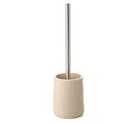TATAY Brosse Toilettes WC | Résine de Qualité Supérieure | Balayette WC Élégante et Décorative | 10,1 x 10,1 x 35,5 cm - Collection Saigon - Beige