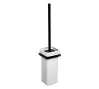 TATAY Brosse Toilettes WC sans Perçage, 12 x 12 x 38 cm, Noir & Blanc