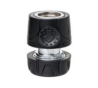 TATAY Connecteur rapide Metal Soft pour tuyaux d'arrosage 1/2 (12,5mm) - 5/8" (15mm), Connecteur au raccord universel, Installation facile, Acier inoxydable et Résistant à la corrosion, Argent - Noir