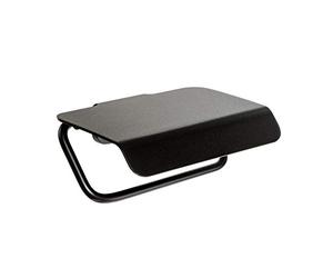 TATAY dérouleur de Papier Toilette avec Couvercle de la Collection Onyx, en Aluminium anodisé Noir Mat. Double système de Fixation, vis et système Glue & Fix, sans perçage.