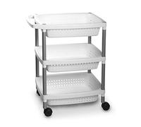 TATAY Desserte Multi-Usage 3 Niveaux Plastique, 52 x 36 x 63 cm | TATAY Desserte Multi-Usage 3 Niveaux | 52 x 36 x 63 cm | Référence 7738001 | Finition de Couleur | Usage Quotidien, Blanc