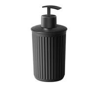 TATAY Distributeur Savon Noir, Plastique Recyclé, sans Fuite & Rechargeable
