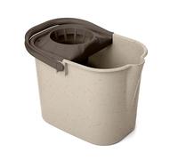 TATAY Ecohome Seau avec essoreur 16 l | Forme rectangulaire | Poignée robuste | Versement sans gouttes | Plastique 100 % recyclé sans BPA | 37 x 26,5 x 29 cm