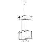 TATAY Étagère de douche suspendue 2 niveaux inoxydable anti-corrosion drainage rapide 22,5x9x60 cm