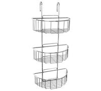 TATAY Etagere Douche Suspendue 100% Inoxydable 3 Niveaux Ovale | Anti-humidité et Anticorrosion | Montage Facile Sans Perçage | Moderne | Panier de Douche à Drainage Rapide | 27,5 x 15 x 60 cm - Métal