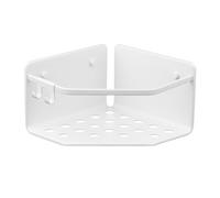 TATAY Étagère Salle Bain sans Perçage d’Angle Aluminium, 20 x 12 x 20 cm | TATAY Étagère Douche sans Perçage | Design Moderne | Évacuation Rapide | 20 x 12 x 20 cm | Modèle Serenity, Blanc Arctique