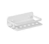 TATAY Étagère Salle Bain sans Perçage Rectangulaire, 10 x 5,5 x 20 cm | TATAY Étagère Douche sans Perçage | Design Moderne | Évacuation Rapide | 10 x 5,5 x 20 cm | Modèle Serenity, Blanc Arctique