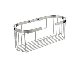 TATAY Étagère Salle de Bain Aluminium Ovale, Vis Incluses, Modèle Aluminium | TATAY Étagère Salle de Bain Aluminium | Design Moderne | Dimensions 12 x 11,5 x 30 cm | 12 x 11,5 x 30 cm | Modèle Aluminium