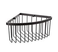 TATAY Etagere Salle de Bain d’Angle Aluminium | Avec Vis Incluses | Compatible Système Sans Perçage (Quick Fix) | Anti-humidité | Moderne | Évacuation rapide | 20x11,5x20 cm - Modèle Aluminium - Noir